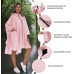 Hooded Rain Poncho for Adult with Pocket and Zipper, Waterproof Lightweight Raincoat for Men and Women