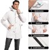 Men's Rain Jacket with Hooded Waterproof Active Long Raincoat Classic Rain Coats Windbreaker for Hiking Camping