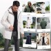 Men's Rain Jacket with Hooded Waterproof Active Long Raincoat Classic Rain Coats Windbreaker for Hiking Camping