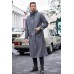 Men's Rain Jacket with Hood Waterproof Lightweight Active Long Raincoat