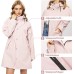 Rain Jackets for Women Waterproof, Raincoat Long Hooded Rain Coats Outdoor Windbreaker Trench Coat