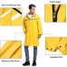 Mens Long Hooded Safety Rain Jacket Waterproof Emergency Raincoat Poncho