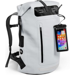 Waterproof Backpack - Heavy Duty Hiking Backpack - Roll-Top Closure - Waterproof Bag - Cushioned Dry Bags Waterproof