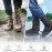 Waterproof Shoe Covers Hard Sole, Reusable Rain Boot Shoe Cover with Zipper,Non-Slip Rain Boots