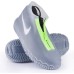 Silicone Waterproof Shoe Covers, Upgrade Reusable Overshoes with Zipper, Resistant Rain Boots Non-Slip Washable Protection