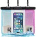Waterproof Phone Pouch - 3 Pack Shining Dazzling TPU Waterproof Phone Case with Lanyard - Fit iPhone Up to 7.2"