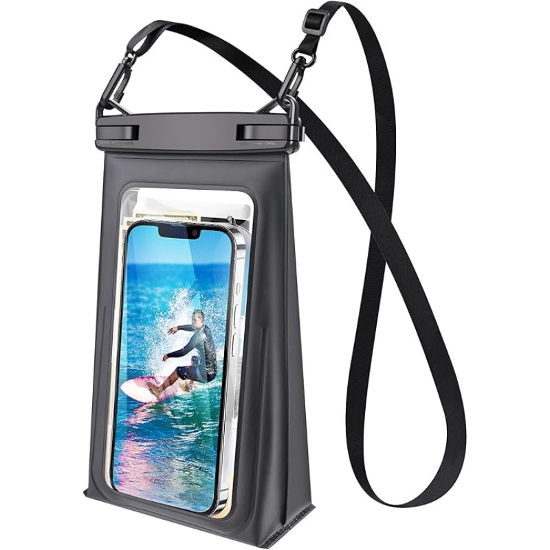 Large Waterproof Phone Pouch, IPX8 Waterproof Phone Dry Bag Up to 7.0" for Beach Boating Water Park
